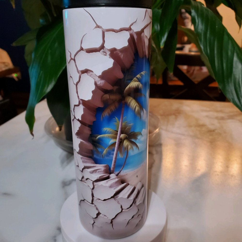 Palm Trees 3D Look 20oz Tumbler 🎉sale